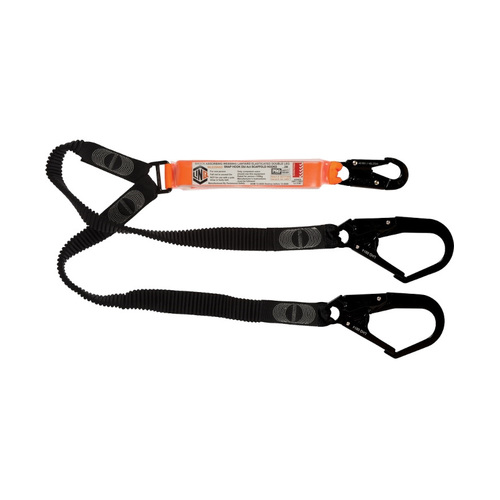 WORKWEAR, SAFETY & CORPORATE CLOTHING SPECIALISTS Elite Double Leg Elasticated Lanyard with Hardware SN & SD X2