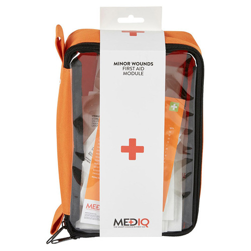 WORKWEAR, SAFETY & CORPORATE CLOTHING SPECIALISTS MEDIQ INCIDENT READY FIRST AID MODULE MINOR WOUNDS IN ORANGE SOFTPACK