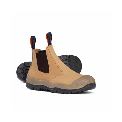 WORKWEAR, SAFETY & CORPORATE CLOTHING SPECIALISTS Wheat Premium Elastic Sided Boot w/ Scuff Cap