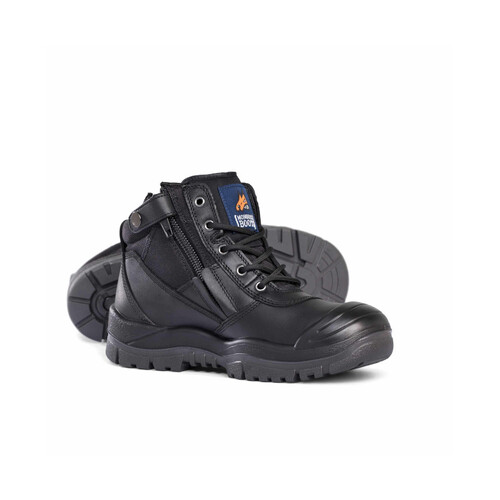 WORKWEAR, SAFETY & CORPORATE CLOTHING SPECIALISTS Black ZipSider Boot w/ Scuff Cap