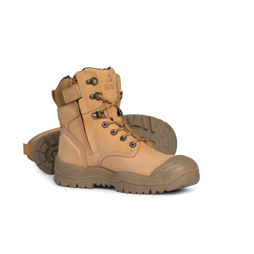 WORKWEAR, SAFETY & CORPORATE CLOTHING SPECIALISTS Wheat High Ankle ZipSider Boot w/ Scuff Cap