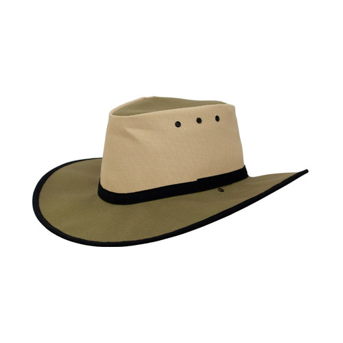 WORKWEAR, SAFETY & CORPORATE CLOTHING SPECIALISTS Canning Breeze Hat-Khaki-2XL