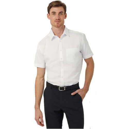 WORKWEAR, SAFETY & CORPORATE CLOTHING SPECIALISTS - DISCONTINUED - NNT - STRETCH TWILL SHORT SLEEVE SHIRT