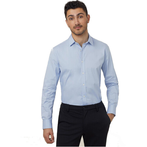 WORKWEAR, SAFETY & CORPORATE CLOTHING SPECIALISTS - MENS PLAIN L/S SLIM