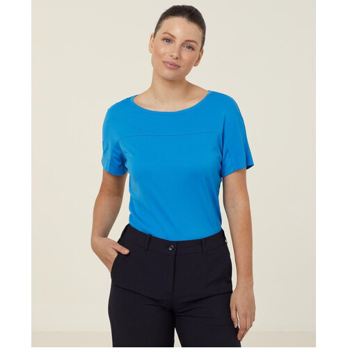 WORKWEAR, SAFETY & CORPORATE CLOTHING SPECIALISTS - NNT - MATT JERSEY BOAT NECK SHORT SLEEVE TOP