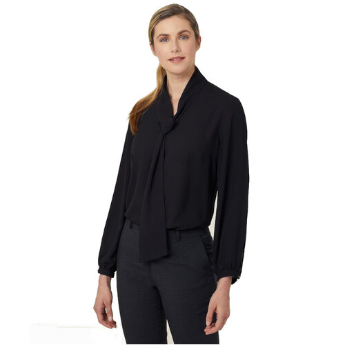 WORKWEAR, SAFETY & CORPORATE CLOTHING SPECIALISTS - TIE NECK BLOUSE