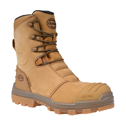 WORKWEAR, SAFETY & CORPORATE CLOTHING SPECIALISTS - AT 54 - 200mm Hi-Leg Wheat Zip Sided Boot