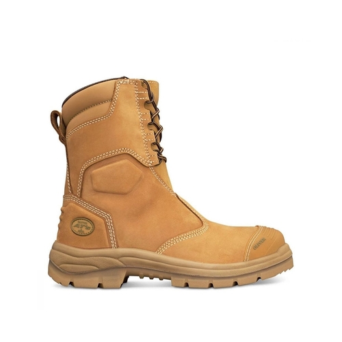 WORKWEAR, SAFETY & CORPORATE CLOTHING SPECIALISTS AT 55 - 200mm Zip Side Lace Up Boot - Wheat