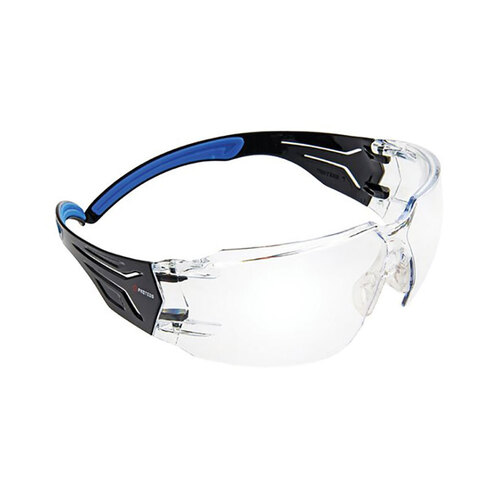 WORKWEAR, SAFETY & CORPORATE CLOTHING SPECIALISTS PROTEUS 4 SAFETY GLASSES CLEAR LENS SUPER FLEX ARMS