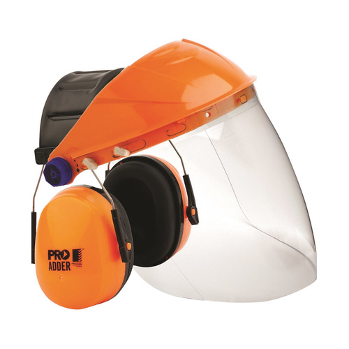 WORKWEAR, SAFETY & CORPORATE CLOTHING SPECIALISTS Striker Browguard + Clear Visor + Adder Earmuff Combo