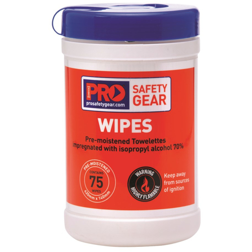 WORKWEAR, SAFETY & CORPORATE CLOTHING SPECIALISTS - Isopropyl Wipes 75 Wipe Canister