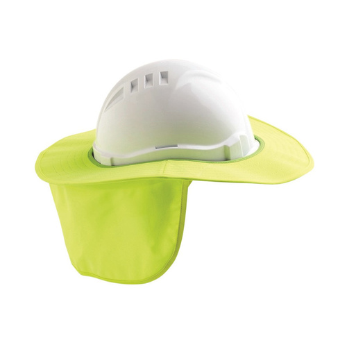 WORKWEAR, SAFETY & CORPORATE CLOTHING SPECIALISTS Fluro Yellow V6 & V9 Hard Hat Brim - Plastic/ Polyester