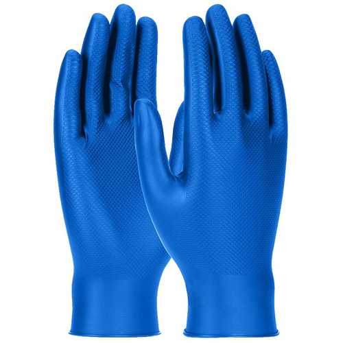 WORKWEAR, SAFETY & CORPORATE CLOTHING SPECIALISTS GRIPPAZ PROFESSIONAL FOOD HANDLING POWDER FREE NITRILE GLOVES BLUE (50/BOX)