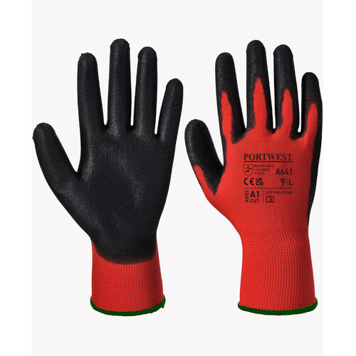 WORKWEAR, SAFETY & CORPORATE CLOTHING SPECIALISTS - Red Cut PU Glove