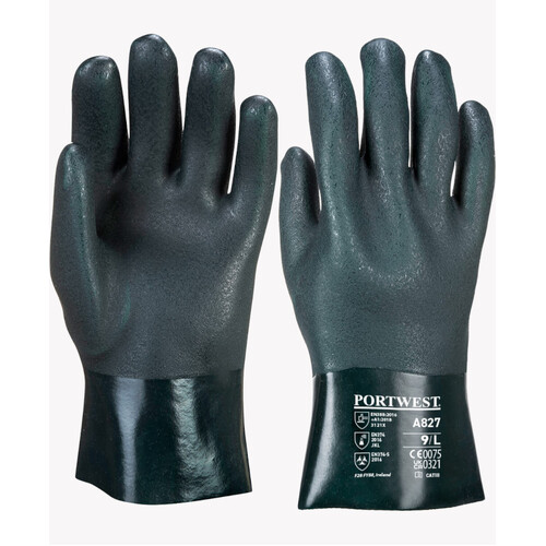 WORKWEAR, SAFETY & CORPORATE CLOTHING SPECIALISTS Double Dipped PVC Gauntlet 27cm