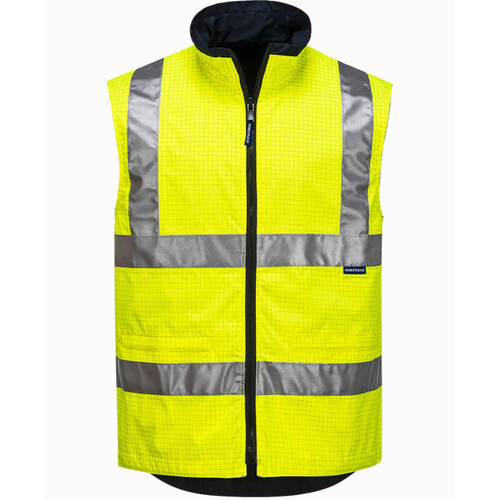 WORKWEAR, SAFETY & CORPORATE CLOTHING SPECIALISTS - Day/Night Cotton Antistactic Reversible Vest (Old HV230A)