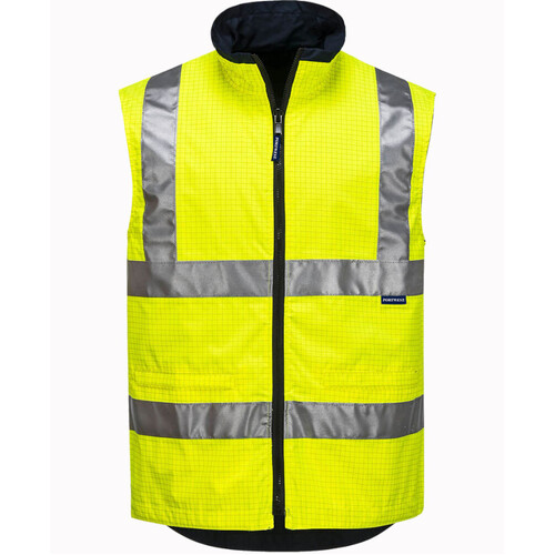 WORKWEAR, SAFETY & CORPORATE CLOTHING SPECIALISTS Day/Night Cotton Antistactic Reversible Vest (Old HV230A)