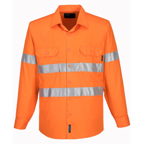 WORKWEAR, SAFETY & CORPORATE CLOTHING SPECIALISTS - Hi-Vis Lightweight Long Sleeve Shirt with Tape (Old WWL3001A)