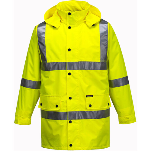 WORKWEAR, SAFETY & CORPORATE CLOTHING SPECIALISTS - Argyle Full Hi-Vis Rain Jacket with Tape (Old FHV306)