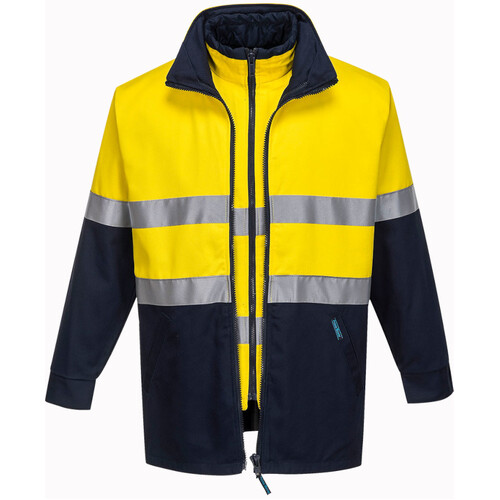 WORKWEAR, SAFETY & CORPORATE CLOTHING SPECIALISTS - Hume 100% Cotton 4-in-1 Jacket (Old WW777-1)