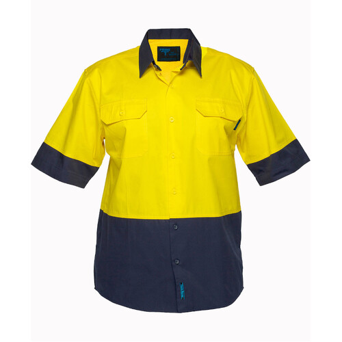 WORKWEAR, SAFETY & CORPORATE CLOTHING SPECIALISTS - Hi-Vis Two Tone Lightweight Short Sleeve Shirt (Old WWL802)