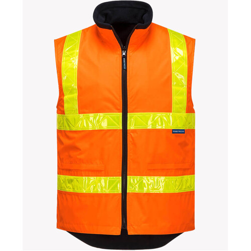 WORKWEAR, SAFETY & CORPORATE CLOTHING SPECIALISTS - Day/Night Polar Fleece Vest with Micro Prism Tape (Old FHVY214)