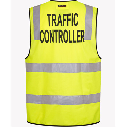 WORKWEAR, SAFETY & CORPORATE CLOTHING SPECIALISTS - Day/Night Safety Vest with Tape - TRAFFIC CONTROLLER (Old HV102Z-TC)