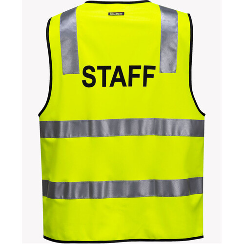 WORKWEAR, SAFETY & CORPORATE CLOTHING SPECIALISTS - Day/Night Safety Vest with Tape - STAFF (Old HV102Z-ST)