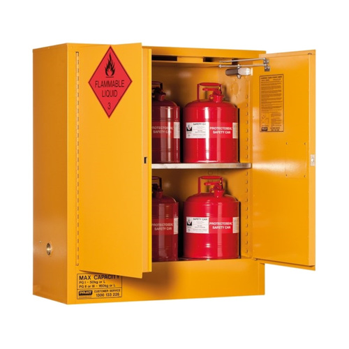 WORKWEAR, SAFETY & CORPORATE CLOTHING SPECIALISTS Flammable Storage Cabinet 160L 2 Door, 2 Shelf