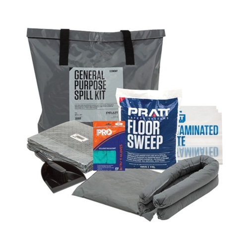 WORKWEAR, SAFETY & CORPORATE CLOTHING SPECIALISTS PRATT ECONOMY 75LTR GENERAL  PURPOSE SPILL KIT- GREY BAG