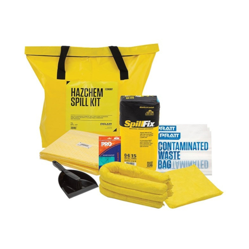 WORKWEAR, SAFETY & CORPORATE CLOTHING SPECIALISTS PRATT ECONOMY 75LTR  HAZCHEM SPILL KIT- YELLOW BAG