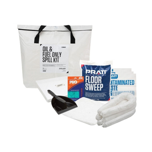WORKWEAR, SAFETY & CORPORATE CLOTHING SPECIALISTS - PRATT ECONOMY 75LTR  OIL & FUEL ONLY SPILL KIT- WHITE BAG