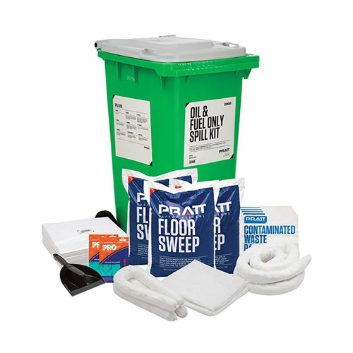WORKWEAR, SAFETY & CORPORATE CLOTHING SPECIALISTS - PRATT ECONOMY 240LTR  OIL & FUEL ONLY SPILL KIT- WHITE LID
