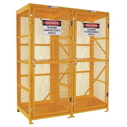 WORKWEAR, SAFETY & CORPORATE CLOTHING SPECIALISTS - Forklift Storage Cage. 2 Storage Levels Up To 16 Forklift Cylinders