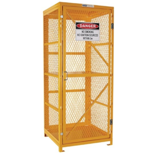 WORKWEAR, SAFETY & CORPORATE CLOTHING SPECIALISTS - PRATT FORKLIFT CAGE. 2 STORAGE LEVELS UP TO 8 FORKLIFT CYLINDERS