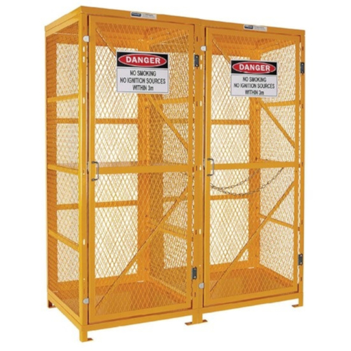 WORKWEAR, SAFETY & CORPORATE CLOTHING SPECIALISTS PRATT FORKLIFT & GAS CYLINDER CAGE. 3 STORAGE LEVELS. FLAT PACKED