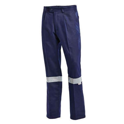 WORKWEAR, SAFETY & CORPORATE CLOTHING SPECIALISTS - Cotton Drill Regular Weight Taped Work Pants