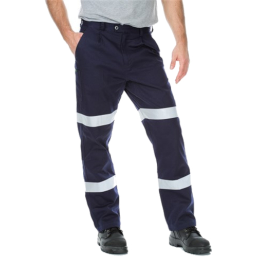 WORKWEAR, SAFETY & CORPORATE CLOTHING SPECIALISTS - Cotton Drill Regular Weight Biomotion Taped Work Pants