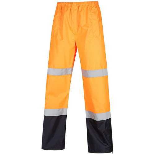 WORKWEAR, SAFETY & CORPORATE CLOTHING SPECIALISTS - Hi-Vis Wet Weather 2 Tone Taped Rain Pants