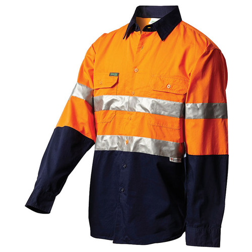 WORKWEAR, SAFETY & CORPORATE CLOTHING SPECIALISTS - Hi-Vis Lightweight Long Sleeve Taped Shirt