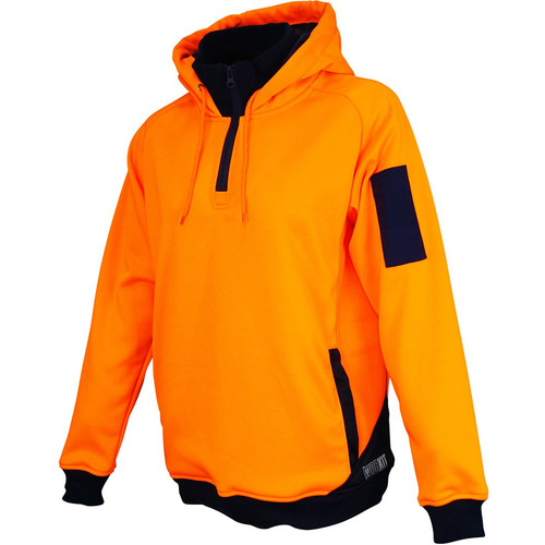 WORKWEAR, SAFETY & CORPORATE CLOTHING SPECIALISTS - HI-VIS WOMENS 1/4 ZIP TECH FLEECE HOODIE