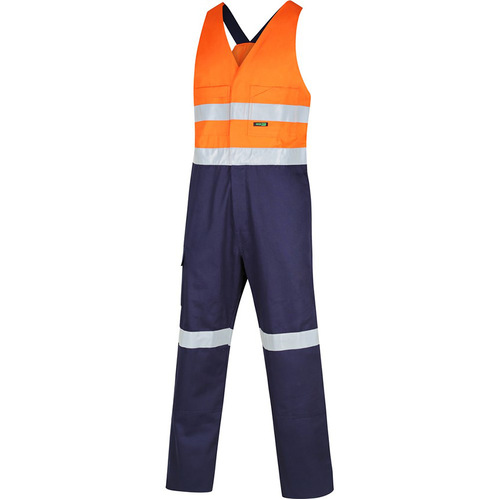 WORKWEAR, SAFETY & CORPORATE CLOTHING SPECIALISTS Hi Vis 2-Tone Regular Weight Action Back Coverall with Reflective Tape