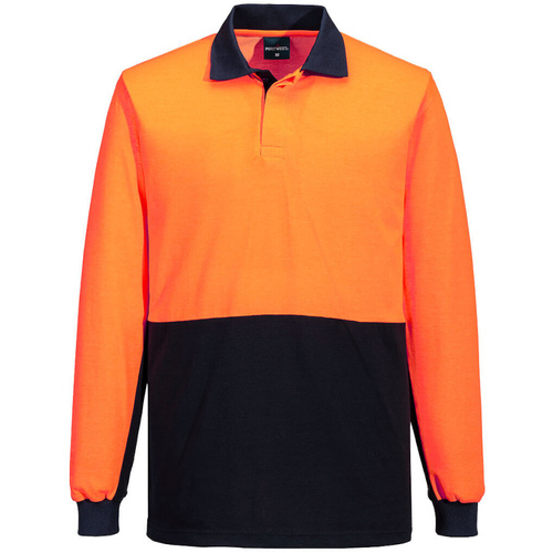WORKWEAR, SAFETY & CORPORATE CLOTHING SPECIALISTS - Hi-Vis Contrast Class D Polo Shirt L/S