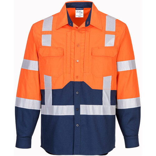 WORKWEAR, SAFETY & CORPORATE CLOTHING SPECIALISTS Hi-Vis Stretch Long Sleeve Shirt