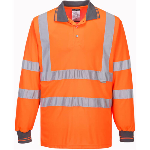 WORKWEAR, SAFETY & CORPORATE CLOTHING SPECIALISTS - HI-VIS LONG SLEEVED POLO