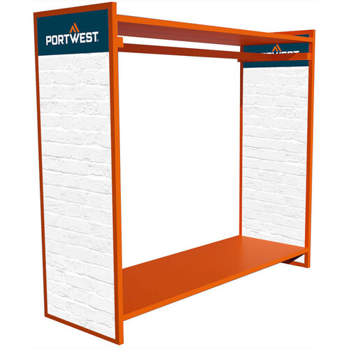 WORKWEAR, SAFETY & CORPORATE CLOTHING SPECIALISTS Large Freestanding Floor Stand L1.5m x W.5m x H1.4m