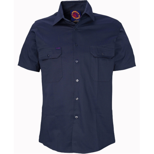 WORKWEAR, SAFETY & CORPORATE CLOTHING SPECIALISTS Open Front Shirt - Short Sleeve