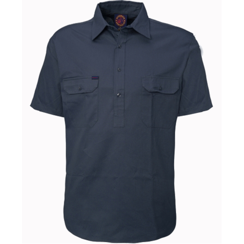 WORKWEAR, SAFETY & CORPORATE CLOTHING SPECIALISTS Closed Front Shirt - Short Sleeve