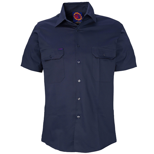 WORKWEAR, SAFETY & CORPORATE CLOTHING SPECIALISTS - Vented Open Front L/W S/S Shirt