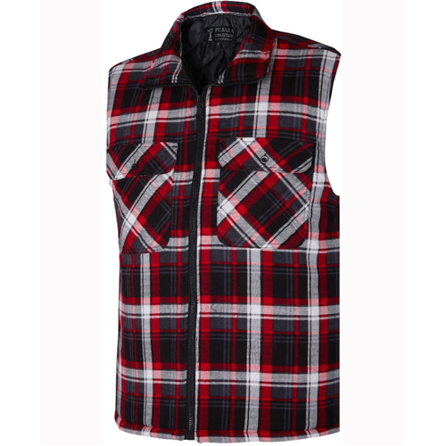 WORKWEAR, SAFETY & CORPORATE CLOTHING SPECIALISTS - Zipper Front Flannelette Vest Quilted